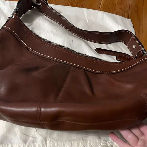 Brown Leather Coach Hobo Bag - Picture 12 of 14